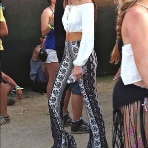LA Hearts tribal print bell bottoms
